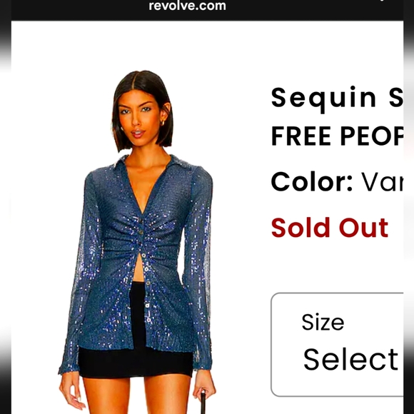 Free People Sequin Top - Picture 7 of 8